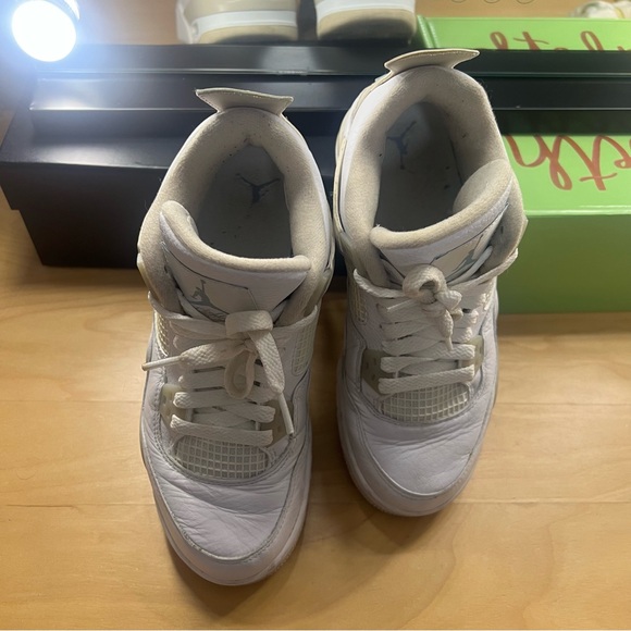 Air Jordan 4 retro GG white/sand color size 5Y - Picture 5 of 12